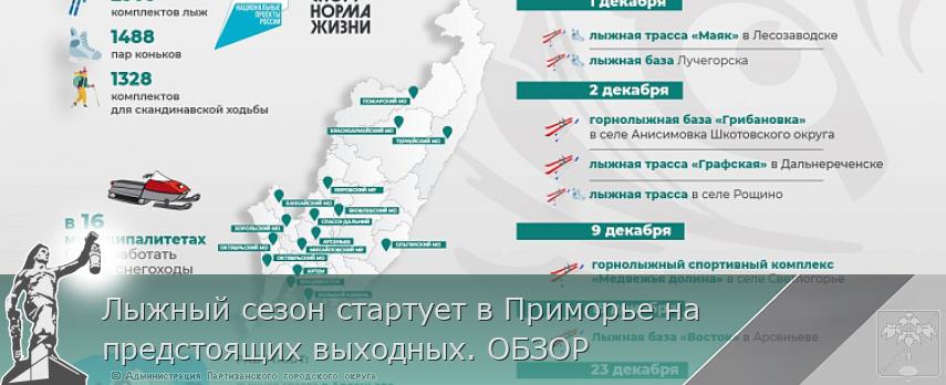 Лыжный сезон стартует в Приморье на предстоящих выходных. ОБЗОР  | Администрация муниципального округа город Партизанск Приморского края Официальный сайт