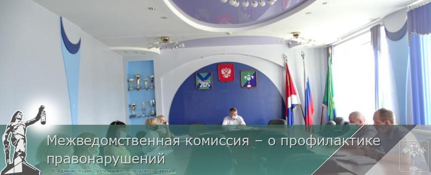 Межведомственная комиссия – о профилактике правонарушений | Администрация муниципального округа город Партизанск Приморского края Официальный сайт