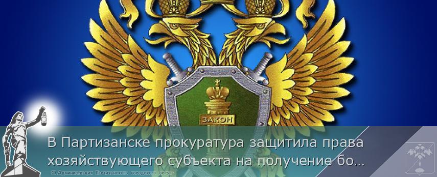 В Партизанске прокуратура защитила права хозяйствующего субъекта на получение более 1,5 млн рублей по исполненному контракту | Администрация муниципального округа город Партизанск Приморского края Официальный сайт